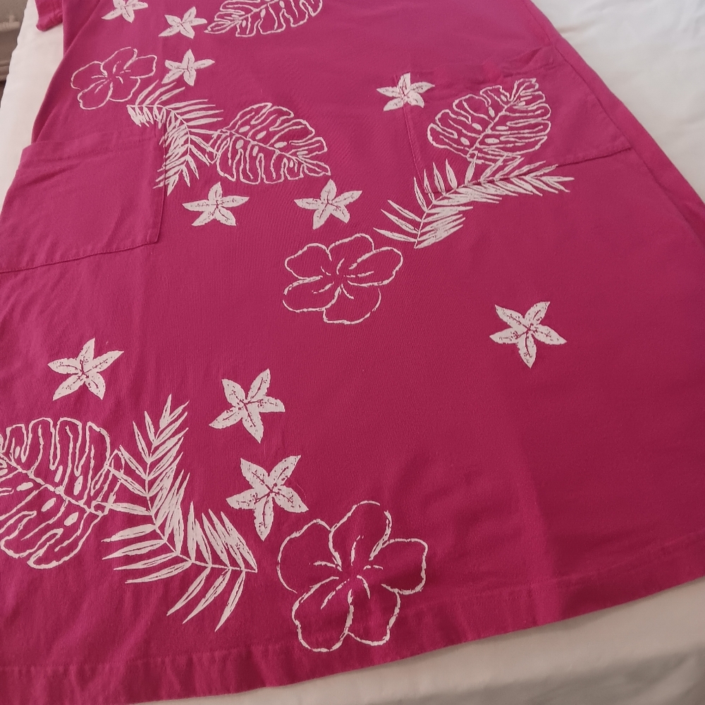 Tropical Pink Midi Dress